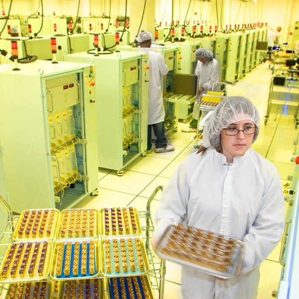 Industrial Clean Room Photograph: Manufacturing Integrated Circuits